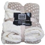 Ćebe sa krznom 150x200 - Krem sa tufnama