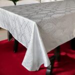 Stolnjak Damast 150x220cm Bela boja A5