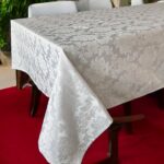 Stolnjak Damast 150x220cm Bela boja A6