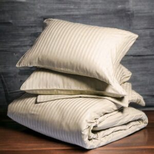 Posteljina Saten pruga KARAMEL 200x220cm