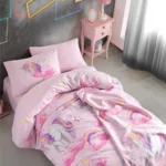 Posteljina Cotton Life 160x220cm Unicorn pink