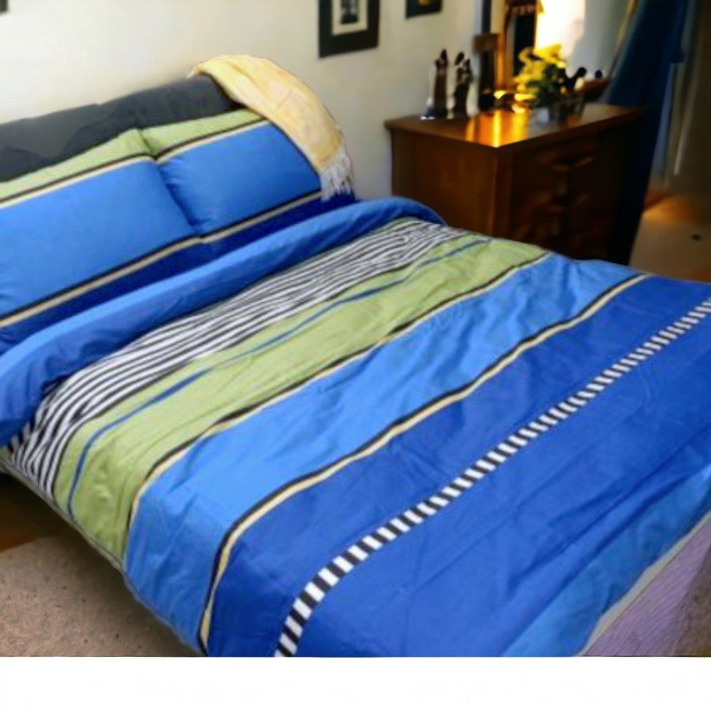 posteljina-damast-plavo-zelena-1