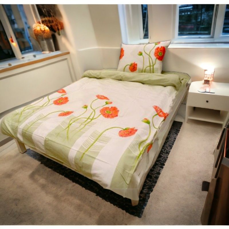 posteljina-damast-zelena-cvet