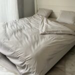 Posteljina Saten GLAT Siva boja 200x220cm