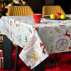 Stolnjak 150x150cm Novogodisnji Bela boja