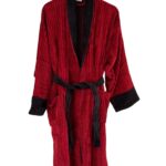 Linija Bade mantil Pamuk - M - Veličina Bordo boja