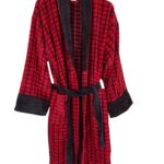 Kocka Bade mantil Pamuk - M - Veličina Bordo boja