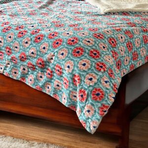 Ćebe 150x200cm Dva lica A7 Dezen Cvet