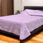Ćebe Merinos 220x240cm D8 Mali cvet Ljubičasta boja