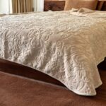 Ćebe Merinos 220x240cm D9 Mali cvet Bež boja