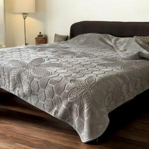 Ćebe Merinos 220x240cm D7 Lotos Siva boja