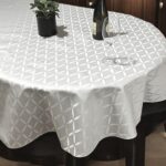 Okrugli Stolnjak Ø150cm Bela boja-lotos