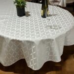 Okrugli stolnjak  Ø150cm Siva boja-lotos