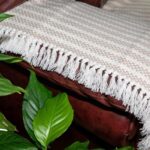 Fleker-prekrivač garnitura Terracotta (trosed-dvosed-fotelja) Roze/bela boja