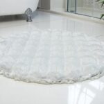 Okrugla prostirka za kupatilo sa resicama – fi 80 cm A5