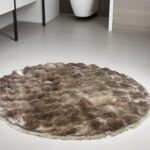 Okrugla Prostirka za kupatilo fi 100cm Braon boja