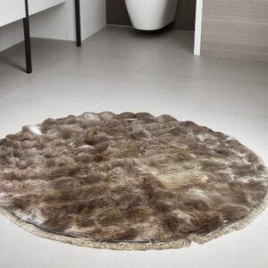 Okrugla Prostirka za kupatilo fi 100cm Braon boja