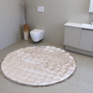 Okrugla Prostirka za kupatilo fi 100cm Roze boja