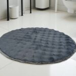 Okrugla Prostirka za kupatilo fi 100cm Tamno siva boja