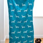 Plažni peškir "Blue Dachshund" 160x83 cm – 100% pamuk A11