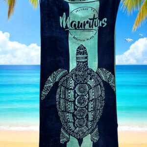 Plažni peškir "Mauritius Turtle" 160x83 cm – 100% pamuk A7