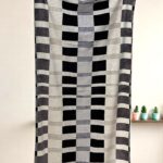 Plažni peškir "Black & Grey Grid" – 97x180 cm, 100% pamuk B6