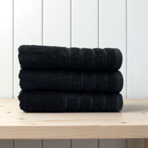 Peškir Bordura 50x100cm 550g/m2 Crna boja Indy