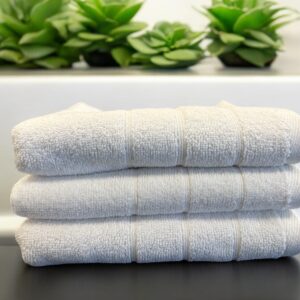 Peškir Bordura 40x80cm 550g/m2 Bela boja Indy