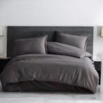 Set od satena-Posteljina 200x220cm Antracit