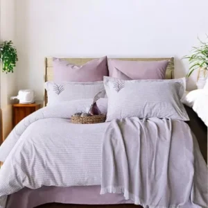 Prekrivač + Set posteljine Palma Roze boja